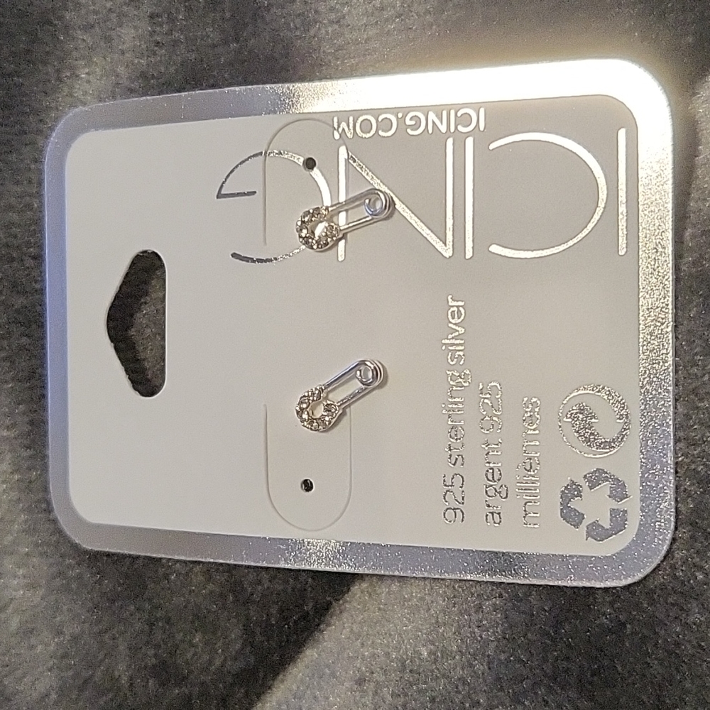 Icing by Claire's earrings sterling silver 925 paper clip   $21.50 CAD retail